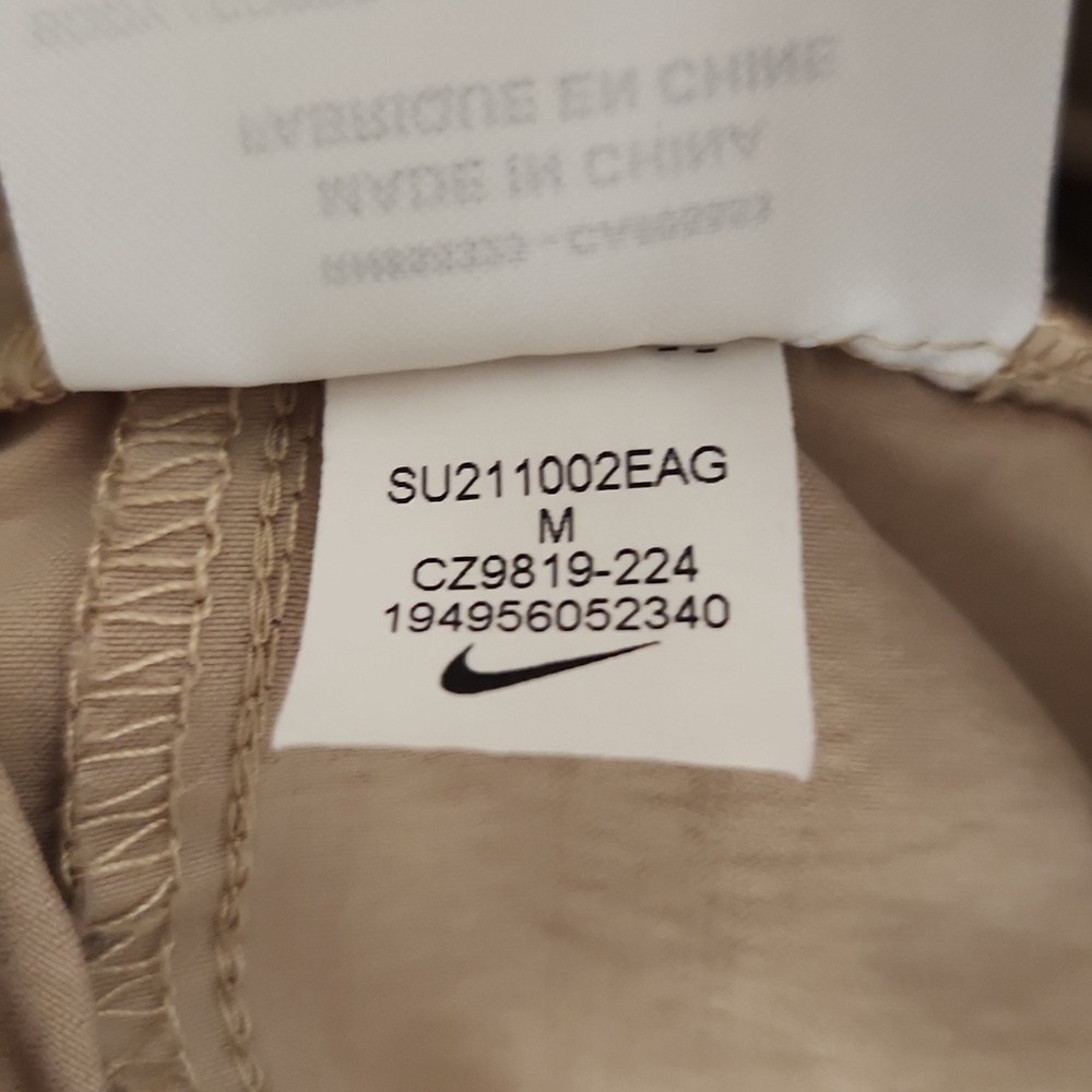 Nike Mid Rise Open Leg Stretch Track Pant, Tan, Womens Medium - Picture 10 of 10